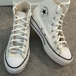 Women’s White Platform Converse 