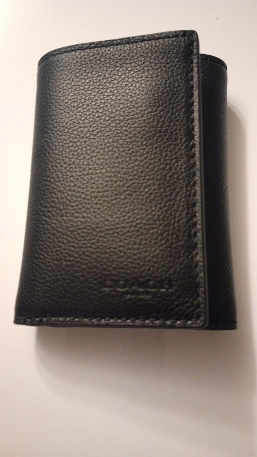Mens Trifold Coach Wallet