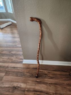 Wooden walking cane