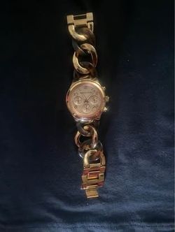 Michael Kors Gold Tone & Tortoiseshell Chronograph Watch