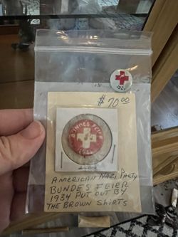 1934 Antique Bundes Grier Brown Shirt Medic Pin From War