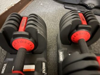 Pair of 52.5 adjustable dumbbells