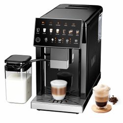 Brand New ICEVIVAL Fully Automatic Espresso Machine, 19 Bar Coffee Maker with Integrated Grinder, Touch Screen Espresso Machine with 15 Grind Settings