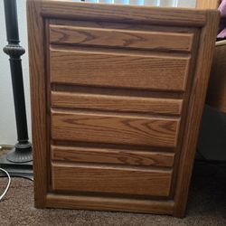 Three Drawer Solid Oak Nightstands