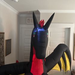 3 Massive Inflatable Dragons Halloween-lights -barely Used 