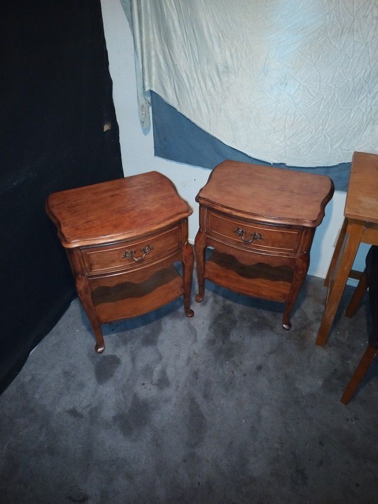 2 matching night stands  antique