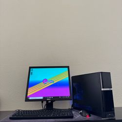 RGB Computer PC Bundle (Desktop, Monitor, Keyboard, Mouse, Deskmat + Cables)