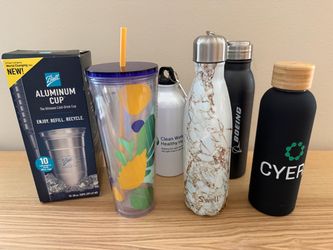 Lot of New cups Starbucks S’well Thermo  water bottles, Tumbler