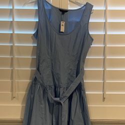 BANANA REPUBLIC  VESTIDO  NUEVO TALLA 6 COLOR AZUL CLARO 100% ALGODÓN 