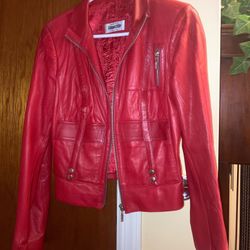 Red Leather woman’s Jacket