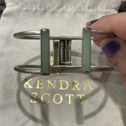 Kendra Scott Silver Chalcedony Gavin Cuff Bracelet