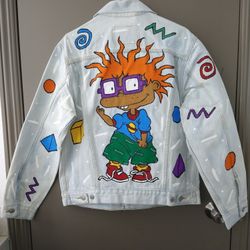 Custom-made Chucky Rugrats Levi's Jean Jacket Sz M.
