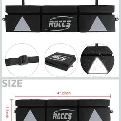 Thickest Rear Bumper Protector for Cars with Safety Reflector, Bumper Guard for Car - Heavy-Duty Protection & Safety, 47.2"x11.8"x1.7" Black