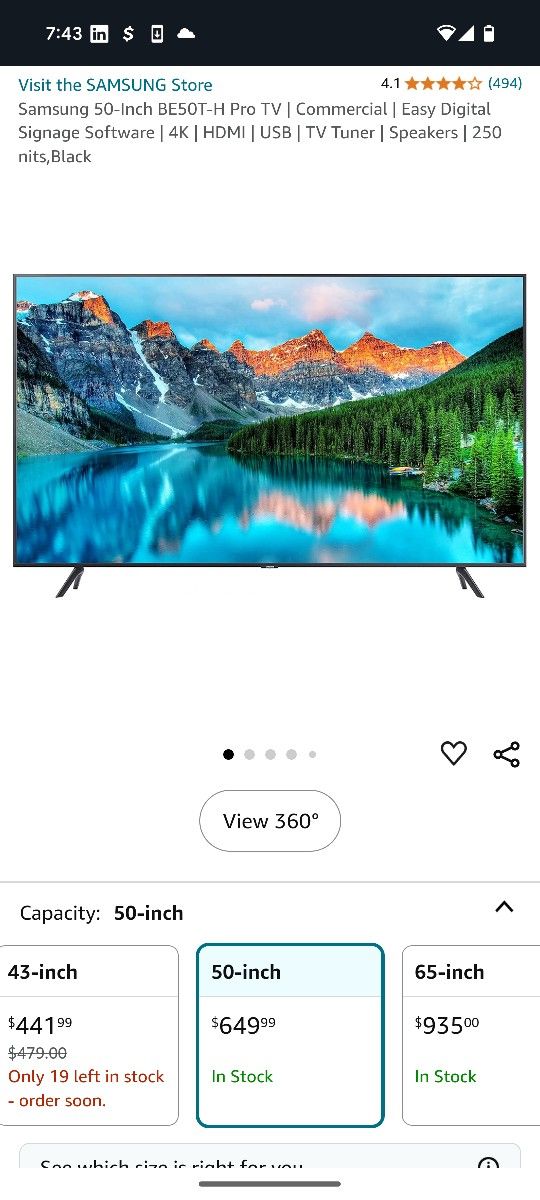 50 inch Brand New Samsung TV