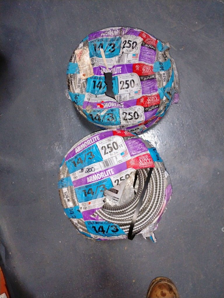 14/3 solid Metal Clad Cable