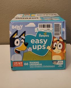 ​New Pampers Easy Ups Bluey 3T/4T (66ct)