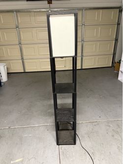 Black standing lamp