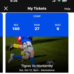 4 TICKETS MTY VS TIGRES $150 FOR PAIR 
