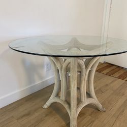 Used Rattan / Glass Table 