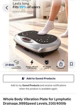 Whole Body Vibration Plate, 999 Speed Levels,330/400lb
Remote Control, 3 Auto Programs Shake Plate, Anti-Slip Platform, Home Workout Equipment with Re