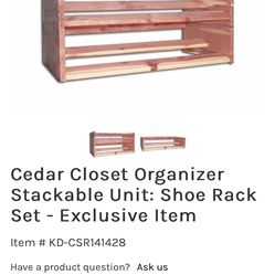 Cedar Green Shoe Rack/ Closet Organizer