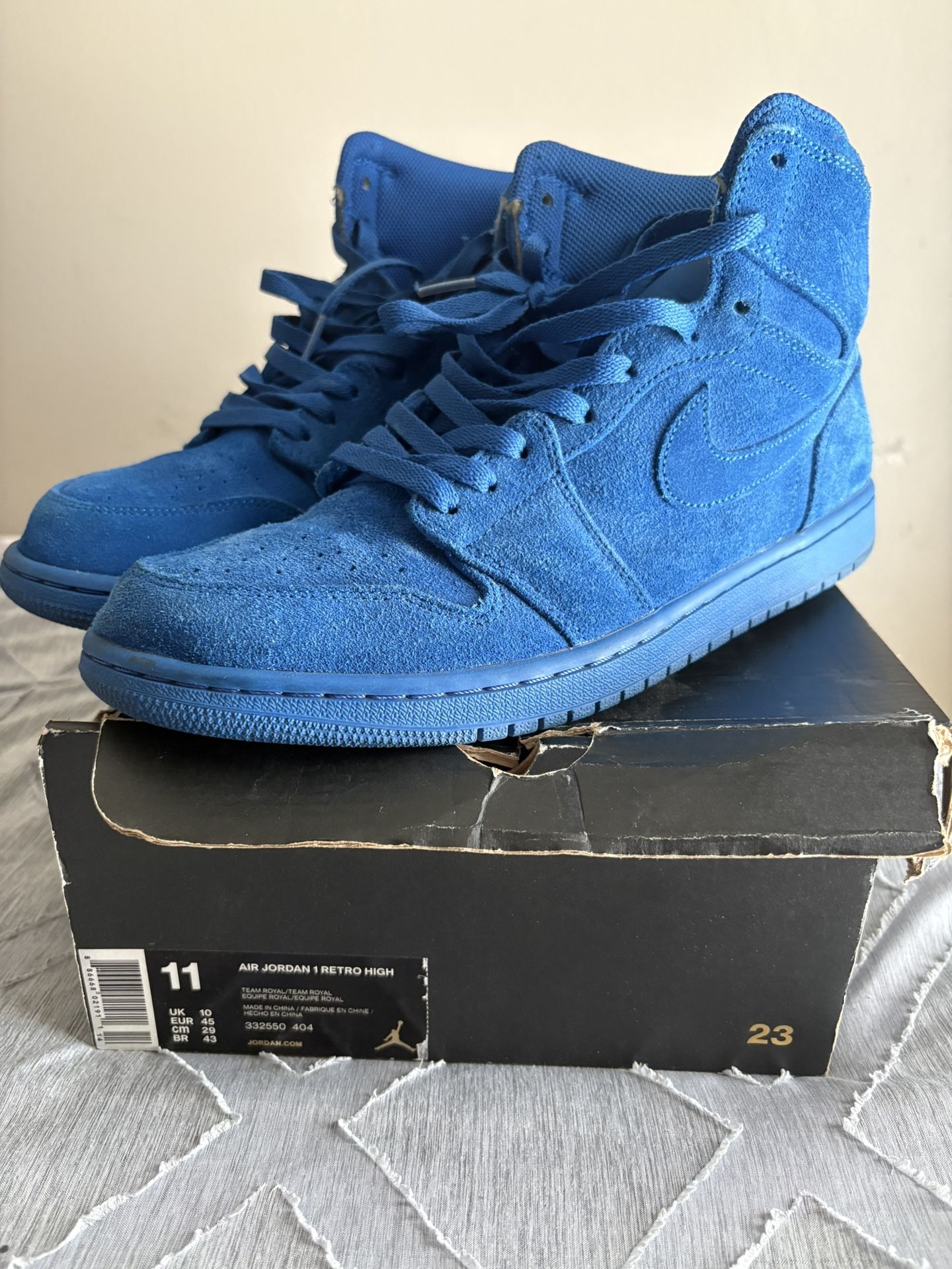 Jordan 1 High Blue Suede