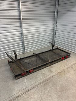 Steel Flat Bed Trailer Deck with Lights
