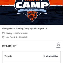 Bears practice tickets Friday 8/15