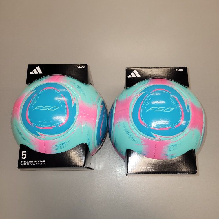 Adidas Messi F50 Club Football Size 5 TPU Soccer Ball Aqua