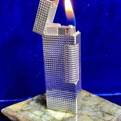 Vintage Rare Silver Dunhill Lighter 99.9% New Condition Works 1 Year Warranty 