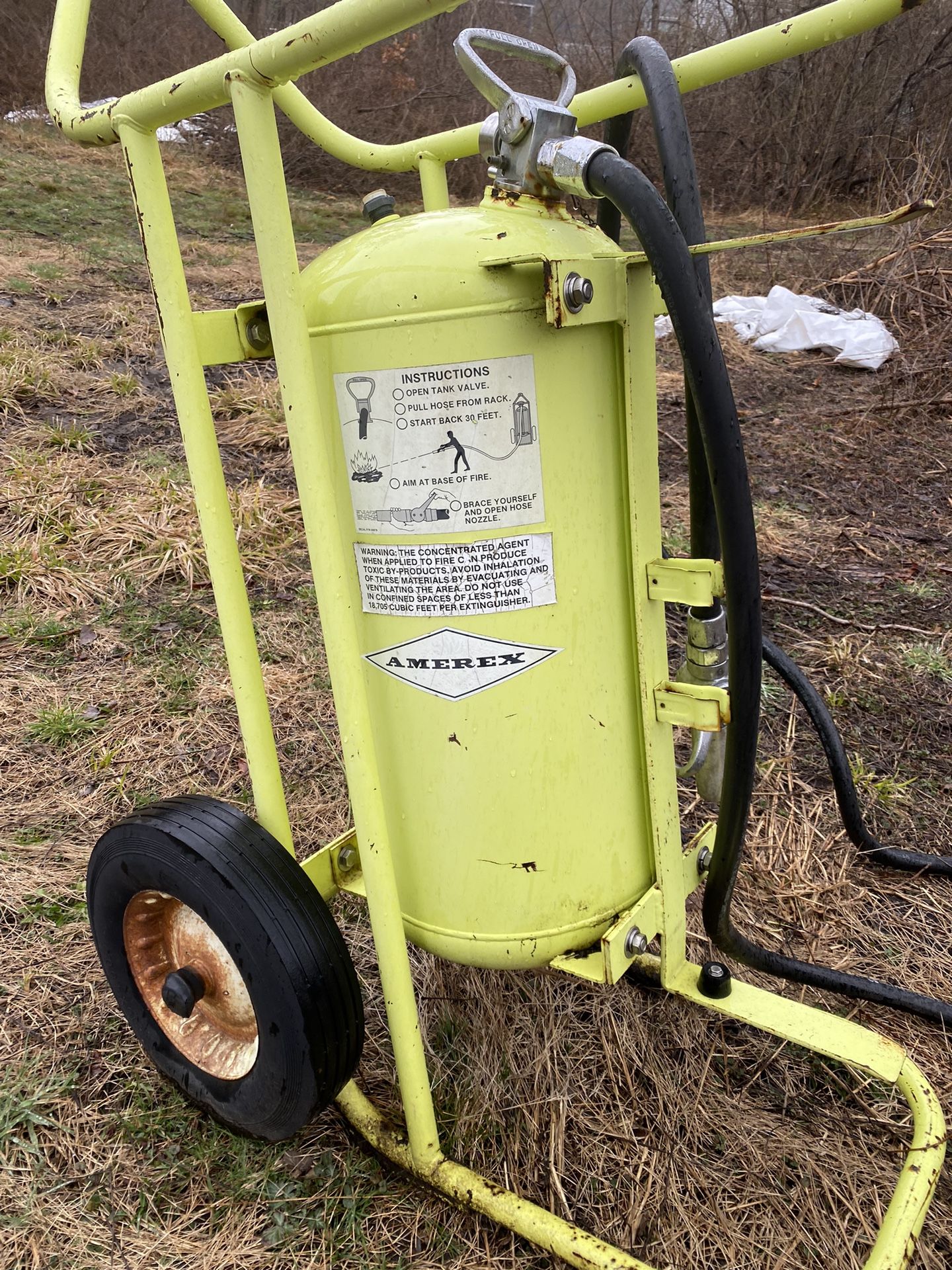 150 Lb Halon 1211 Fire Extinguisher Wheeled