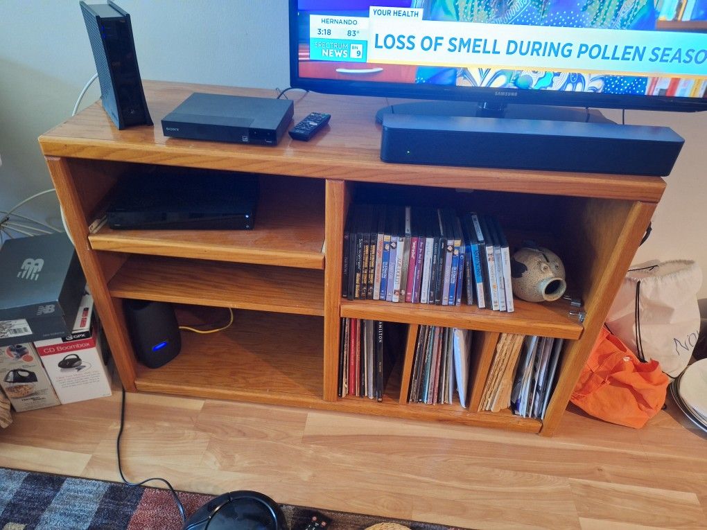 Solid Oak Entertainment Cabinet