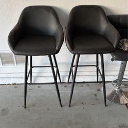 2 Gray Bar Stools 