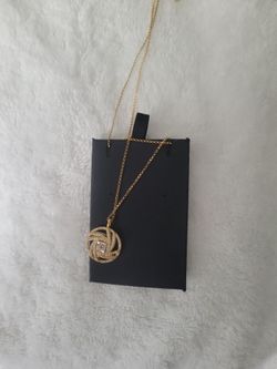 Gold-Tone Crystal Pendant Necklace