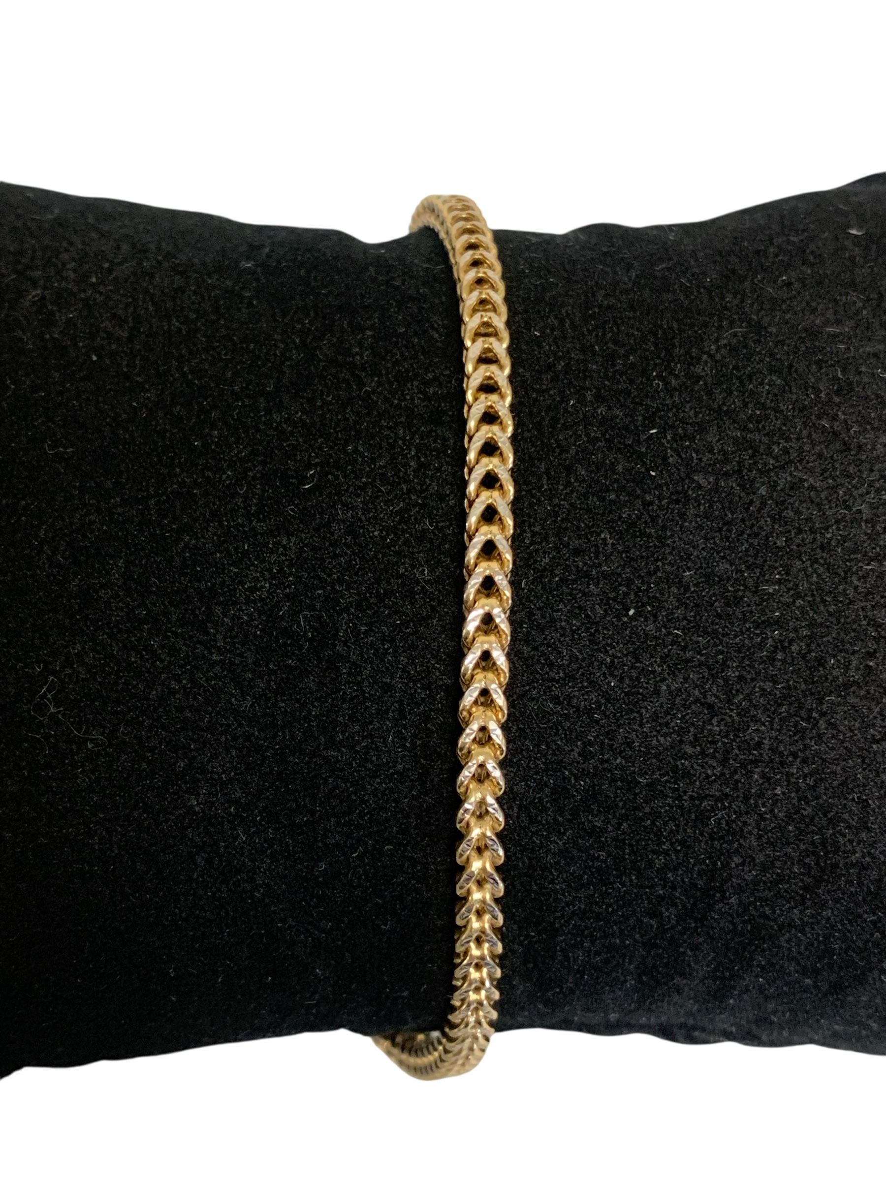 8.5" 3mm gold bracelet #31795