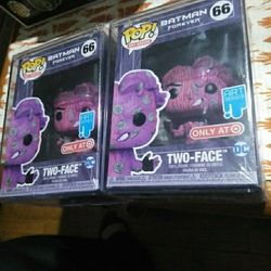 Funko Pop Batman Forever DC Two Face Art Series Target Exclusive Hard Acrylic Case Mint Condition #66 See Description 