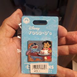 Disney Food-D's Limited Edition Pin featuring Lilo & Stitch with Cake