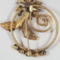 Vintage Pendant With Stones Gold Plated