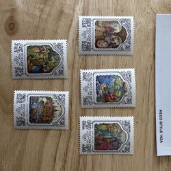 Authentic Russian Federation (РОССИЯ) postage stamps from 1997