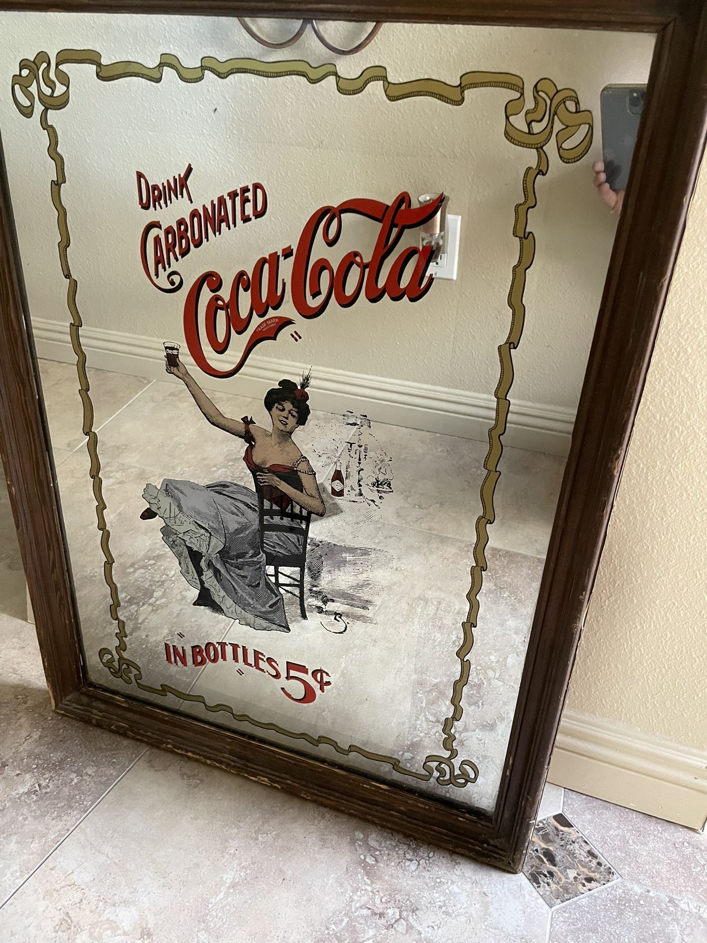 鏡 vintage Coca-Cola pub mirror VINTAGE COCA COLA BAR MIRROR FRAMED IN WOOD | eBay