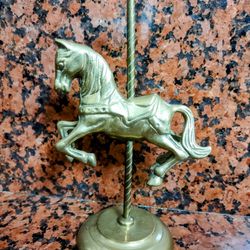 8.5" -Solid Brass Carousel Horse Figurine