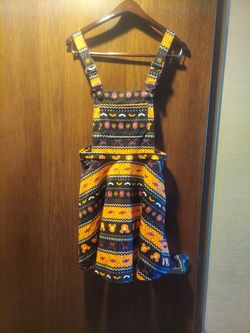 Halloween Disney Print Overall Skirt Dress