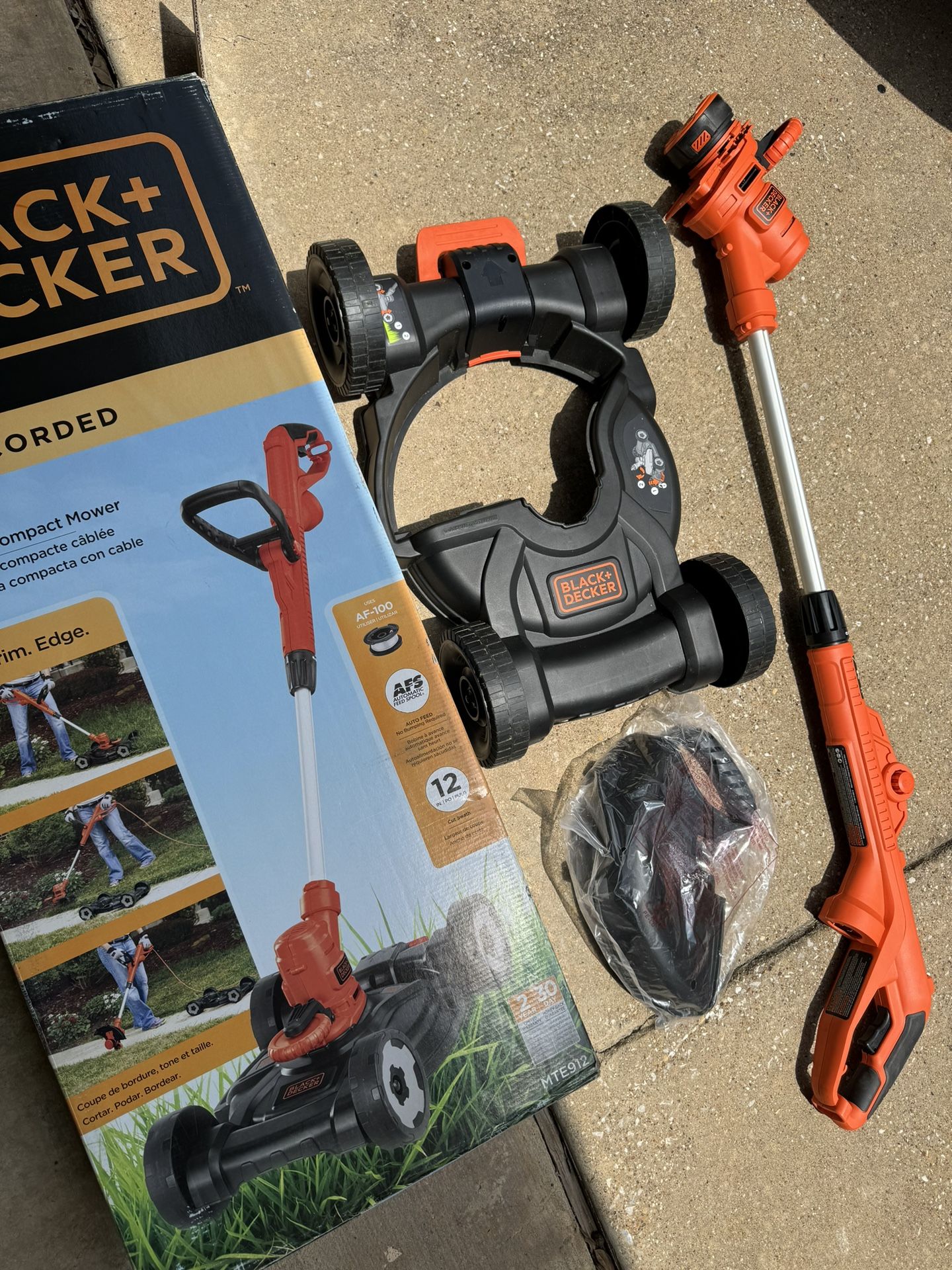 Black + Decker 3in1 Corded Compact Mower (Used good Condition),All Products : American Fashion Style Bags On Sale
