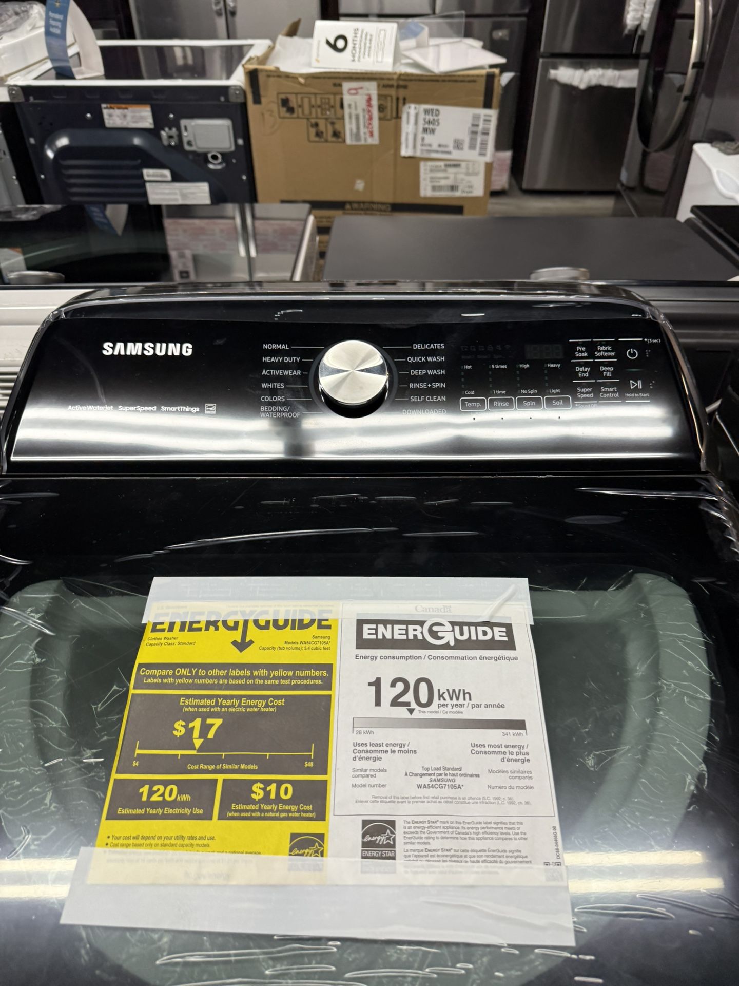 Samsung - 5.4 Cu Ft Smart Extra Large Capacity Top Load Washer With Agitator & 7.4 Cu Ft Smart Gas Dryer Set In Brushed Black ?