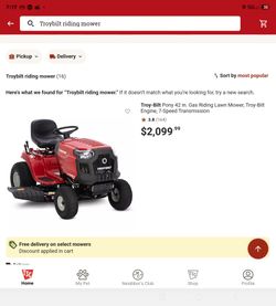 Troybilt riding lawn mower