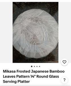 2 Mikasa Frosted Bamboo Serving Platter