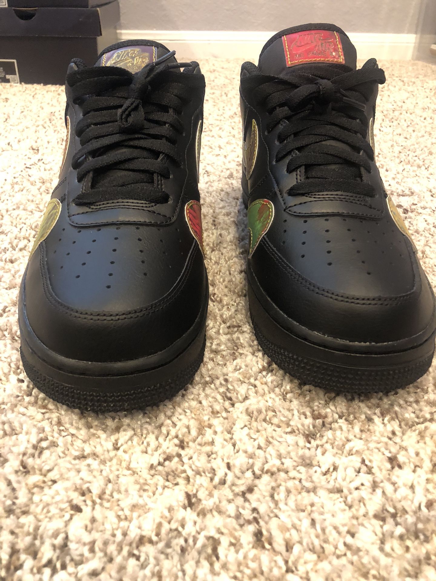 Nike Air Force Misplaced Swooshes “Black”