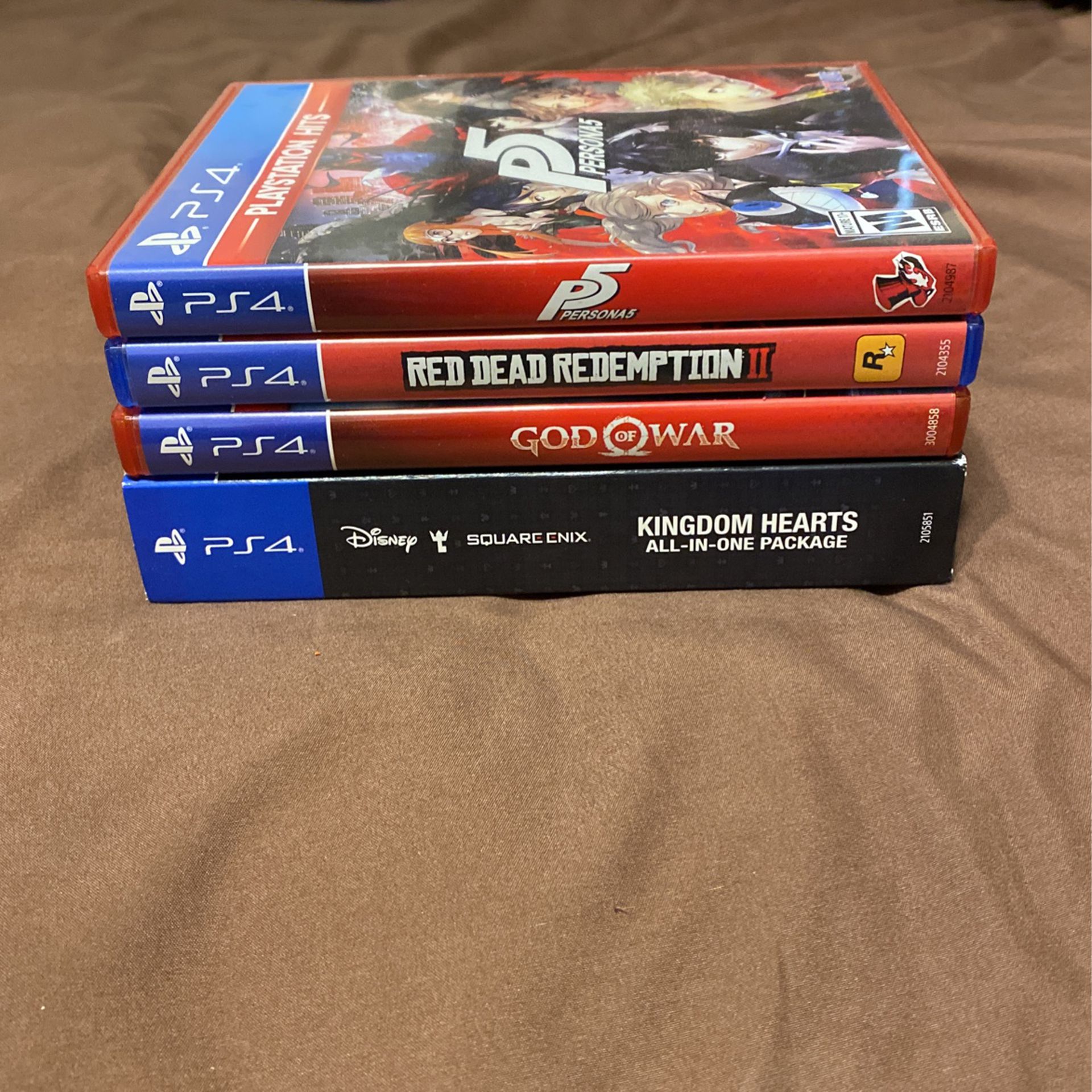PS4 Games (Persona 5, Kingdom Hearts, God of War, Red Dead Redemption 2)