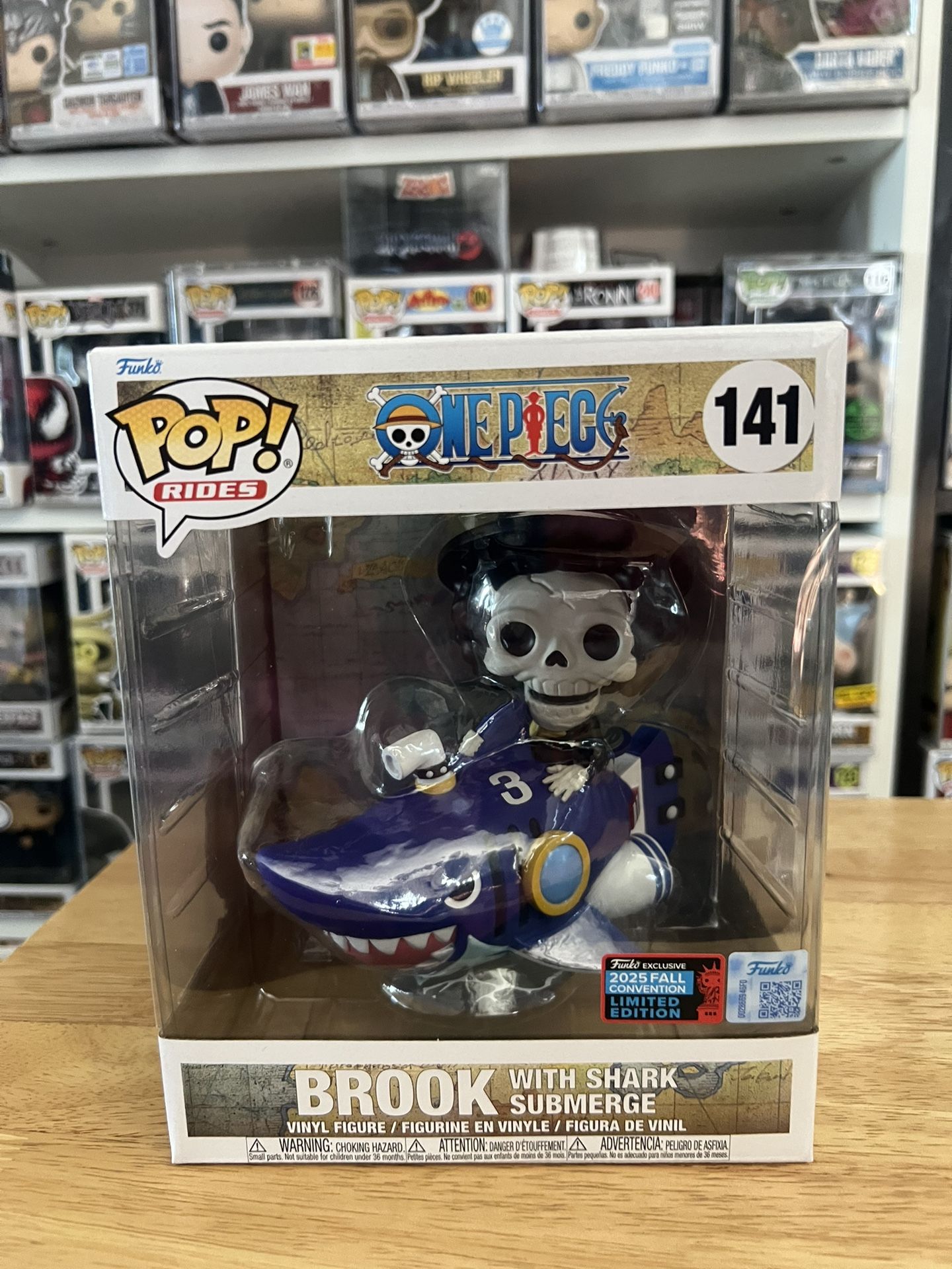 NEW IN HAND LE Brook w/ Shark Submerge Funko Pop RIDES #141 One Piece Animation