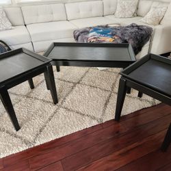 Excellent Condition Black-Coffee And End Tables